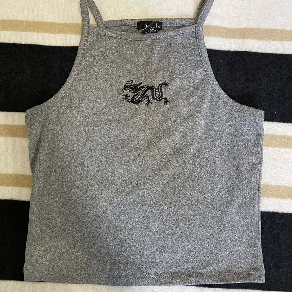 Gray Rue21 dragon tank top